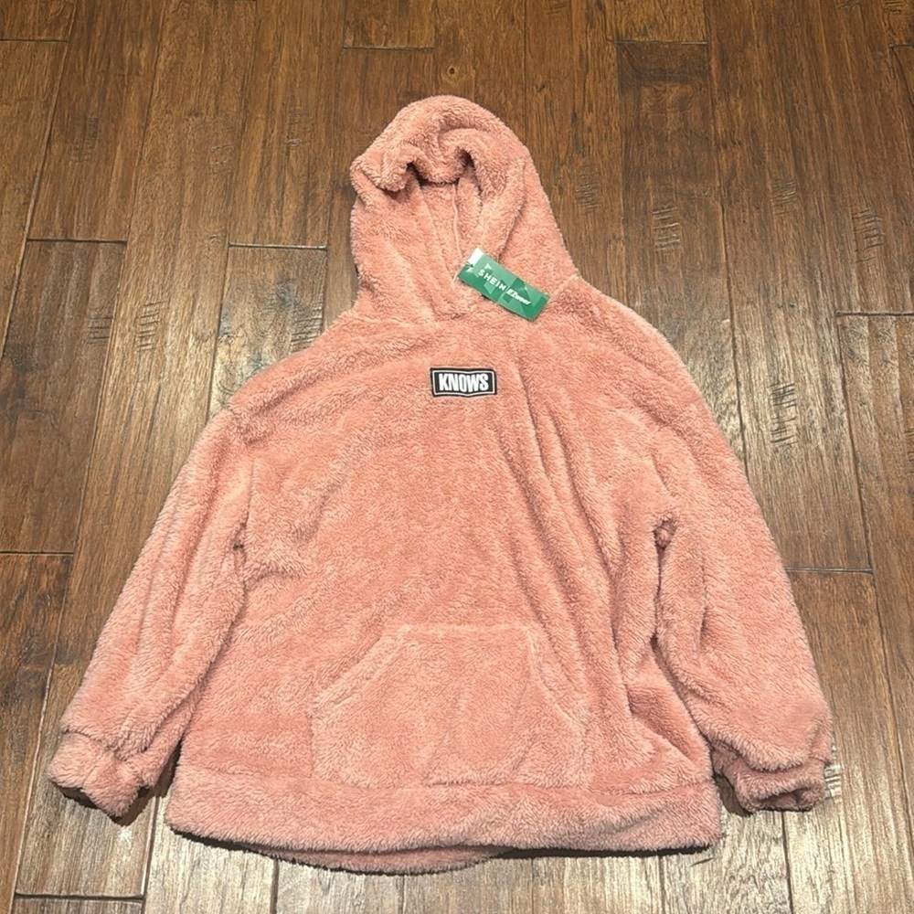 NWT! 1X Pink Women’s Hooded Sweater - Picture 7 of 7